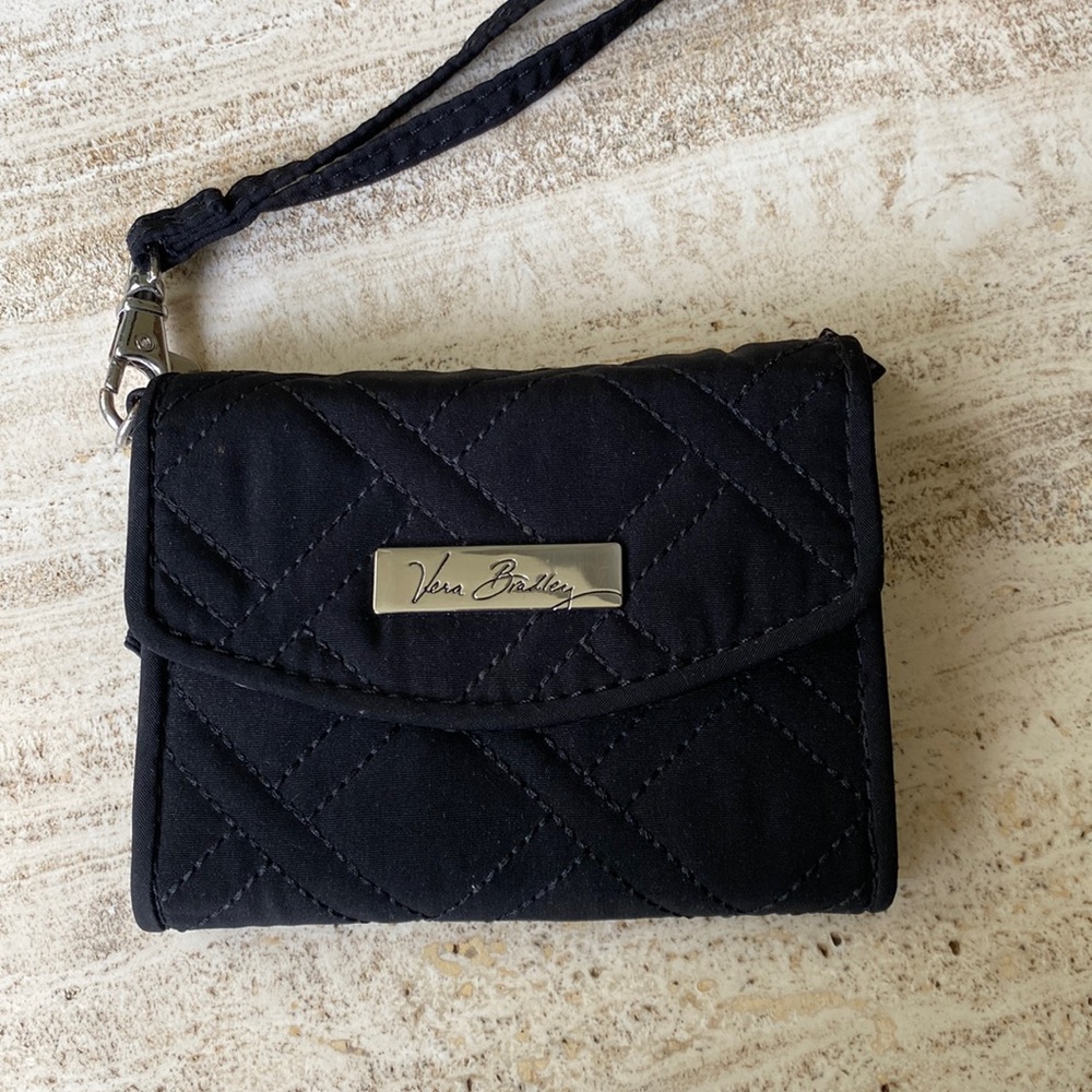 NWOT Vera Bradley black mini wallet
